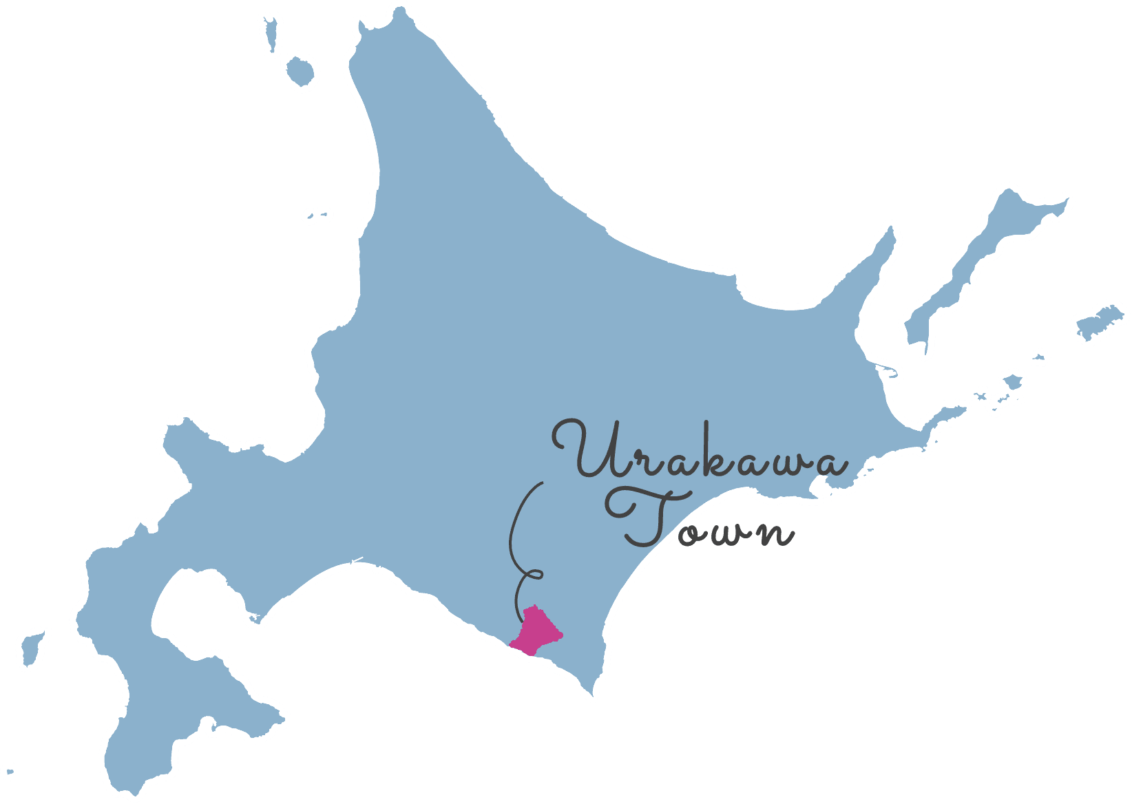 北海道内の浦河町の位置を示す地図